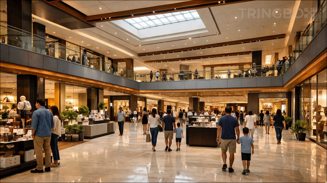 A conceptual image showing the connection between auditory waves and consumer purchase decisions in a retail setting.