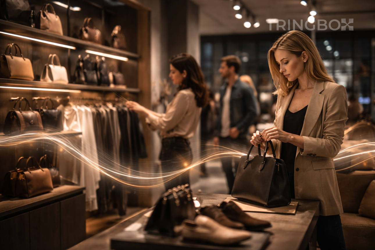 Premium retail environment where InStore music evolves into a revenue-driving experience using Tringbox