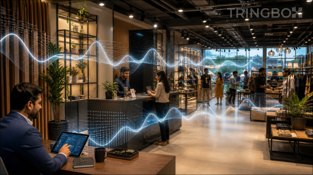 A highly professional, modern retail store interior demonstrating a premium, legally compliant customer environment.