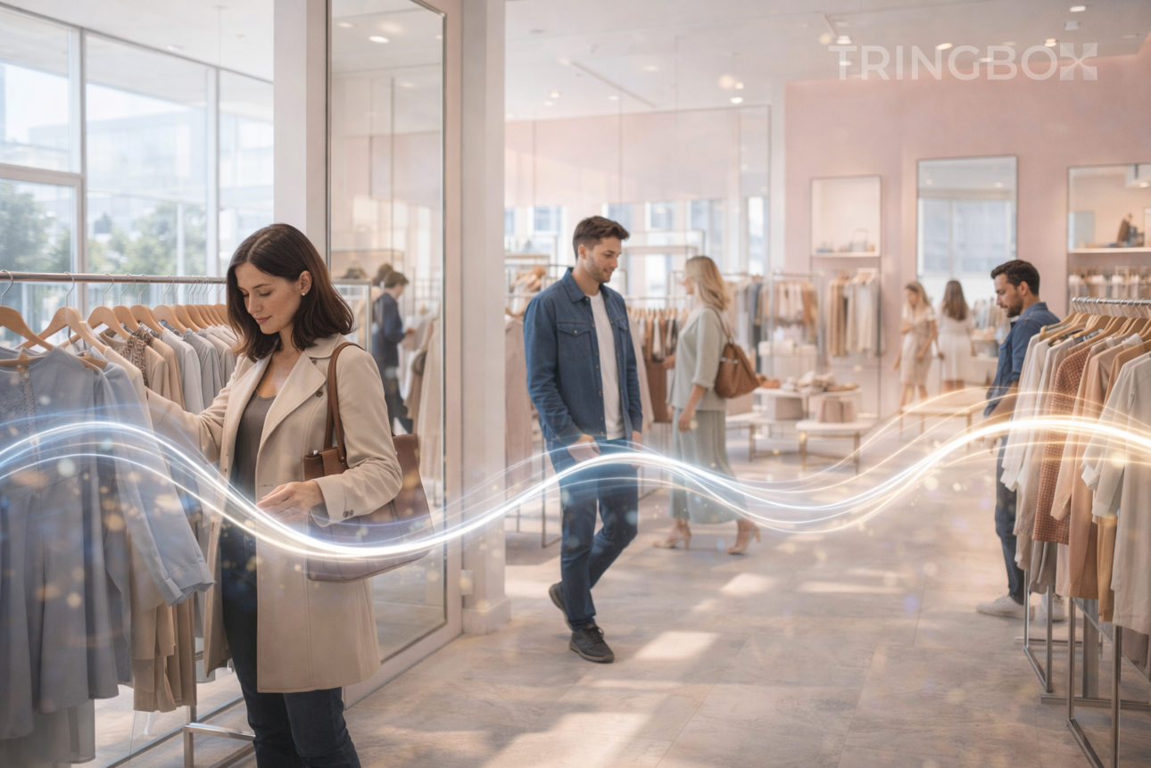 Modern fashion retail store with ambient InStore music experience